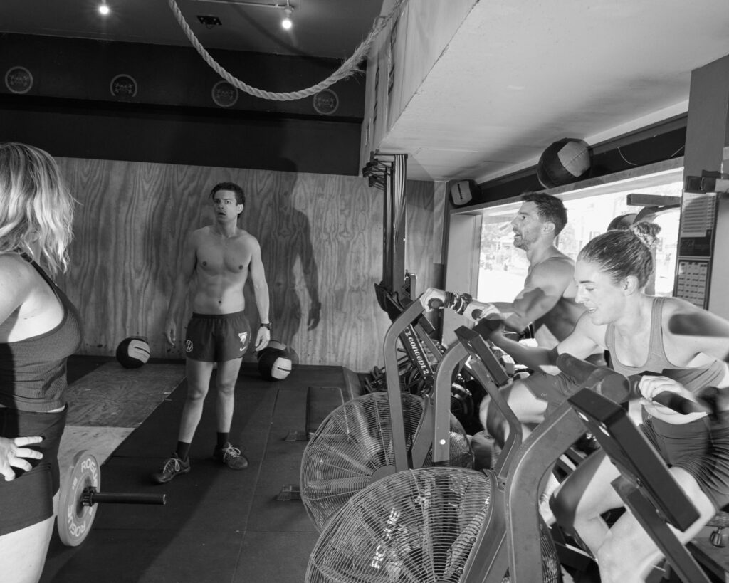 CrossFit class on the gym floor at CrossFit Bondi